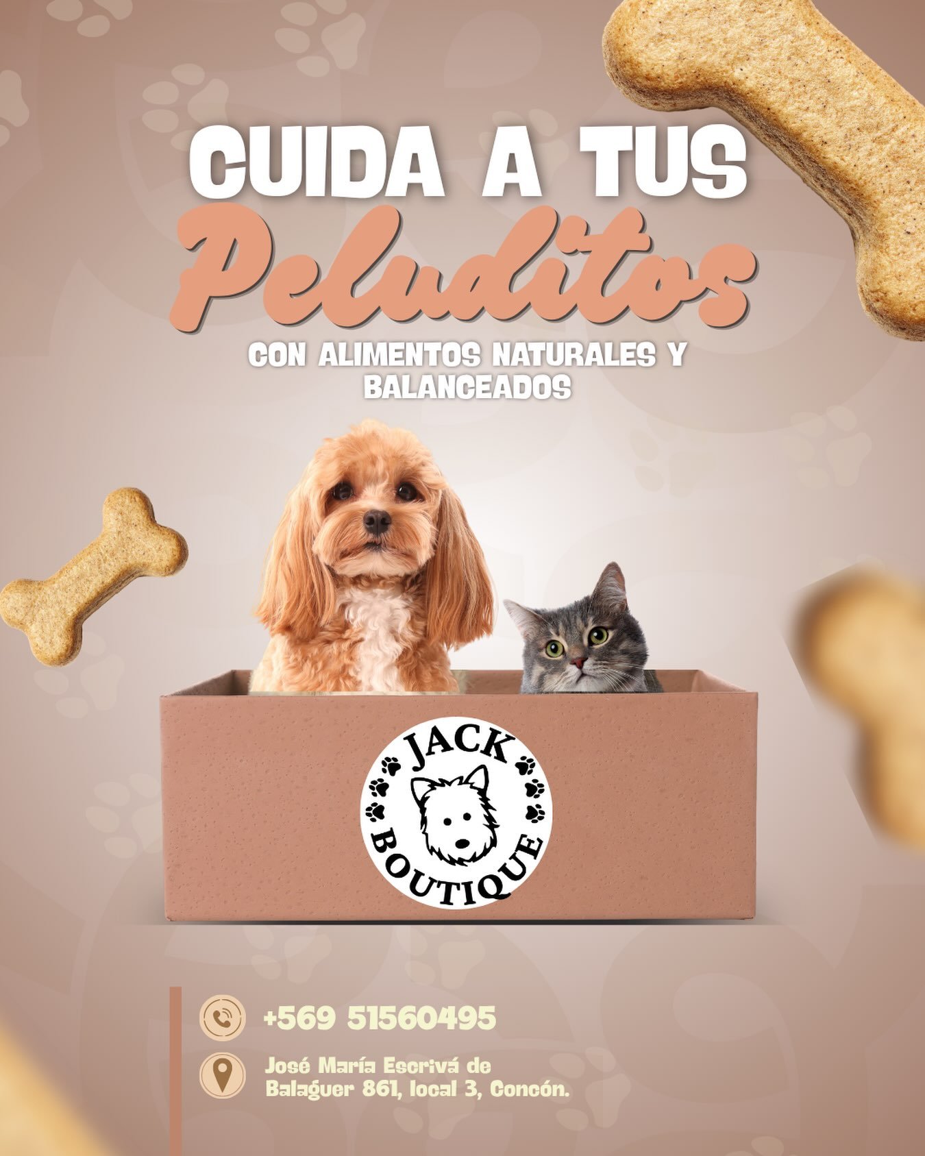 Publicación de Jack Boutique sobre alimentación natural y balanceada