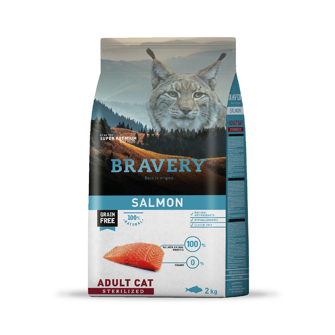 Bravery Adult Cat Sterilized Salmon 2Kg