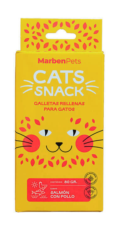 Cats Snack Galletas Rellenas Salmon y Pollo 80g
