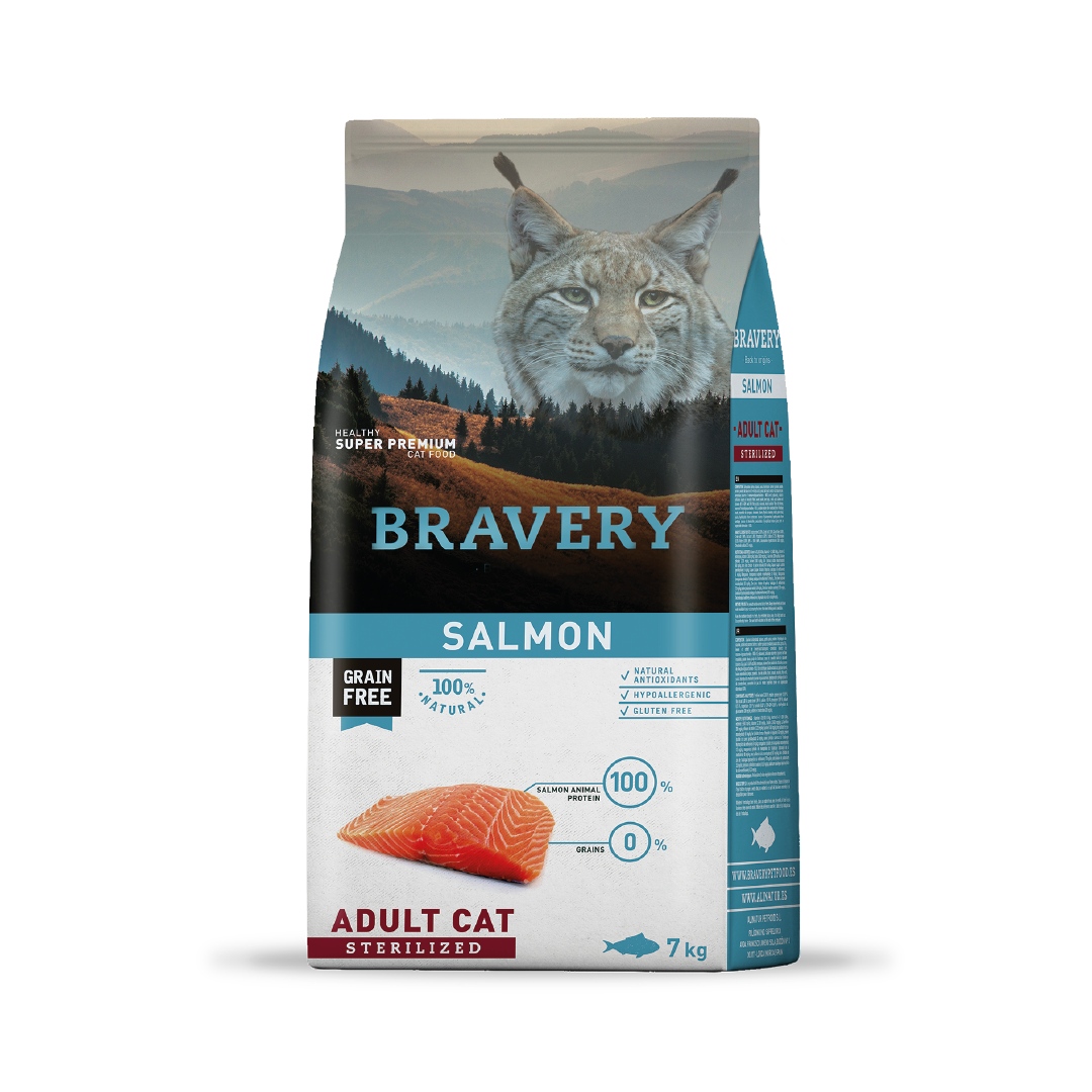 Bravery Adult Cat Sterilized Salmon 7Kg