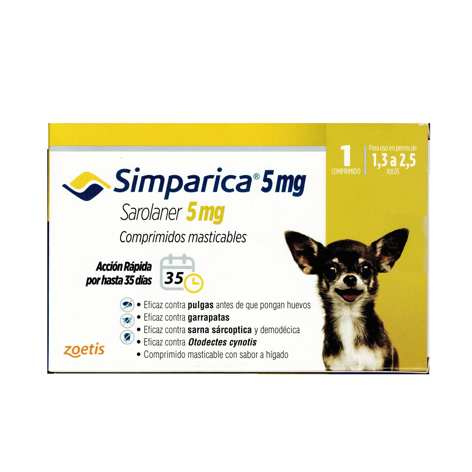 Simparica 1.3 a 2.5 Kg x1