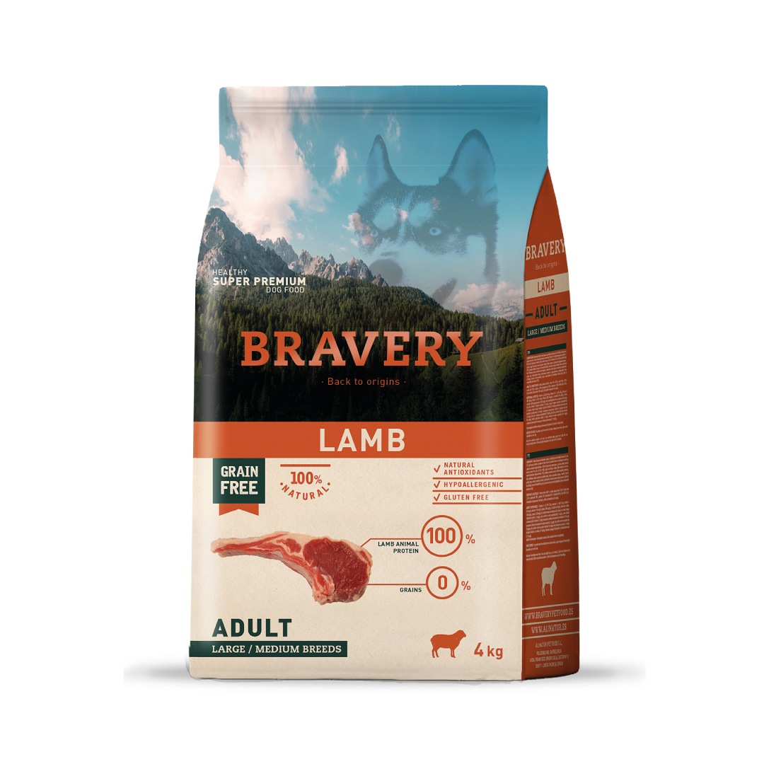 Bravery Large/Medium Adult Lamb 4KG