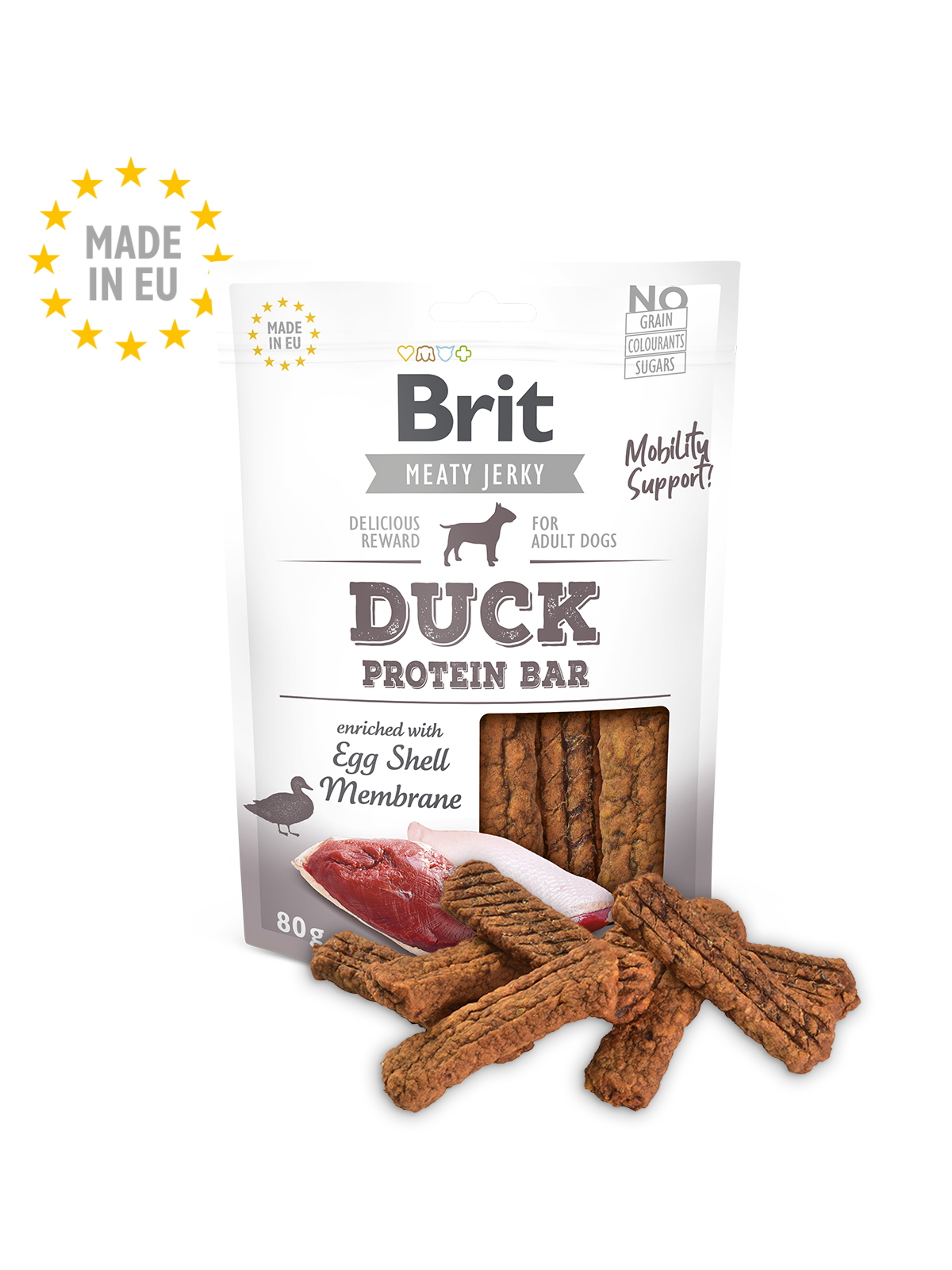 Brit Meaty Jerky Duck & Chicken Protein Bar 80g