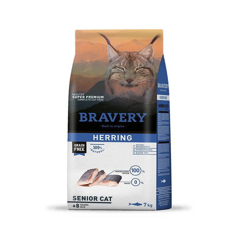 Bravery Senior Cat Herring 7Kg